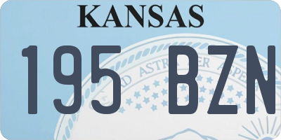 KS license plate 195BZN