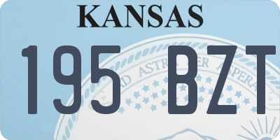 KS license plate 195BZT