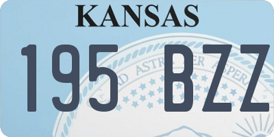 KS license plate 195BZZ