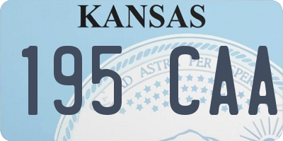 KS license plate 195CAA