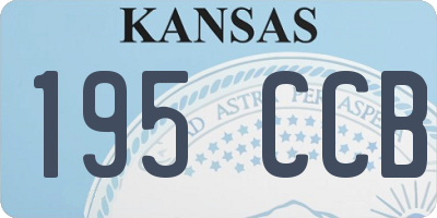 KS license plate 195CCB