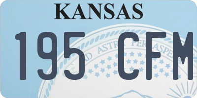 KS license plate 195CFM