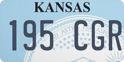 KS license plate 195CGR