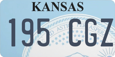 KS license plate 195CGZ