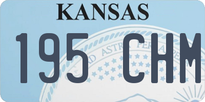 KS license plate 195CHM