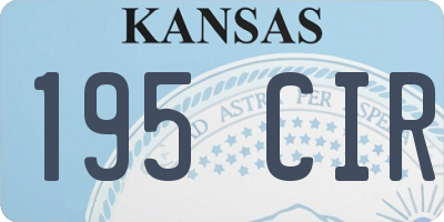 KS license plate 195CIR