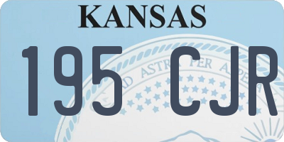 KS license plate 195CJR