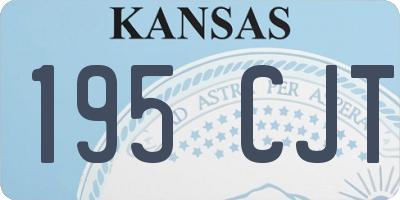 KS license plate 195CJT