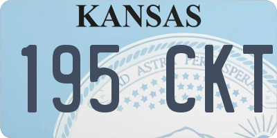 KS license plate 195CKT