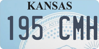 KS license plate 195CMH