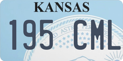KS license plate 195CML