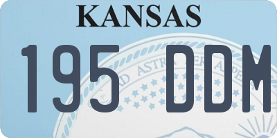 KS license plate 195DDM