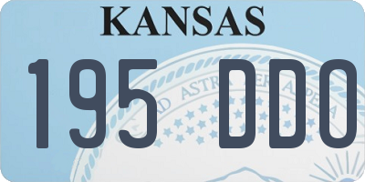 KS license plate 195DDO