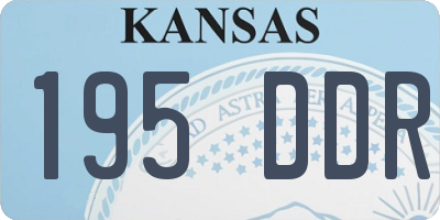 KS license plate 195DDR