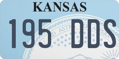 KS license plate 195DDS