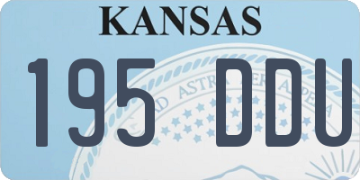 KS license plate 195DDU