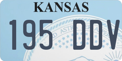 KS license plate 195DDV