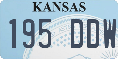 KS license plate 195DDW