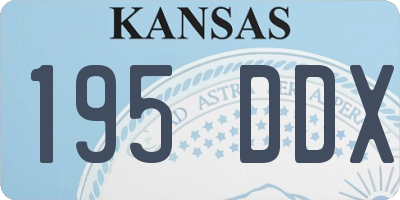 KS license plate 195DDX