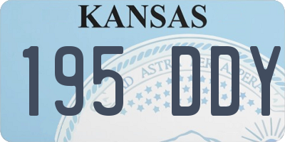 KS license plate 195DDY