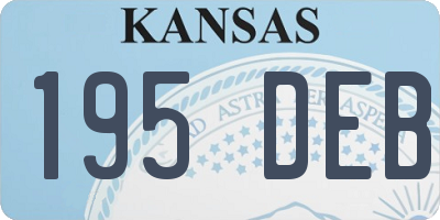 KS license plate 195DEB