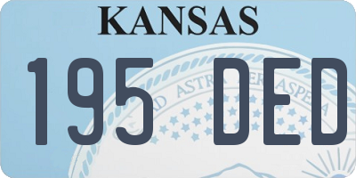 KS license plate 195DED