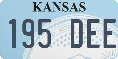 KS license plate 195DEE