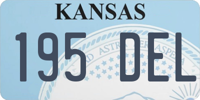 KS license plate 195DEL