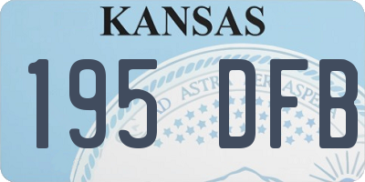 KS license plate 195DFB