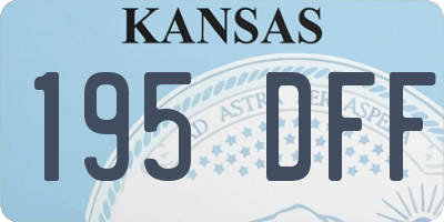 KS license plate 195DFF
