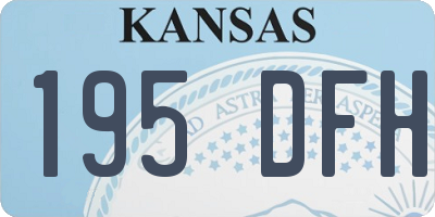 KS license plate 195DFH