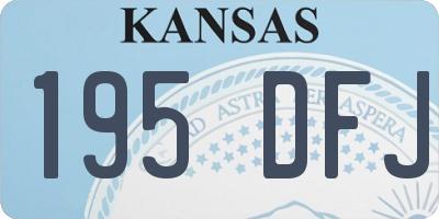 KS license plate 195DFJ
