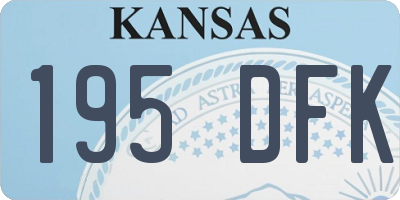 KS license plate 195DFK