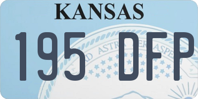 KS license plate 195DFP