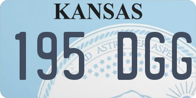 KS license plate 195DGG