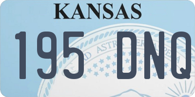 KS license plate 195DNQ