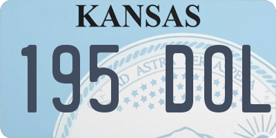 KS license plate 195DOL
