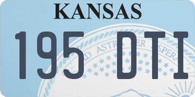 KS license plate 195DTI