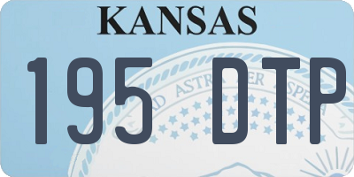 KS license plate 195DTP