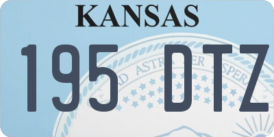 KS license plate 195DTZ