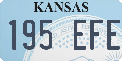 KS license plate 195EFE