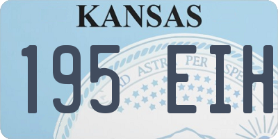 KS license plate 195EIH