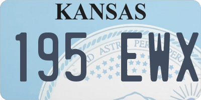 KS license plate 195EWX