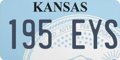 KS license plate 195EYS