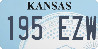 KS license plate 195EZW