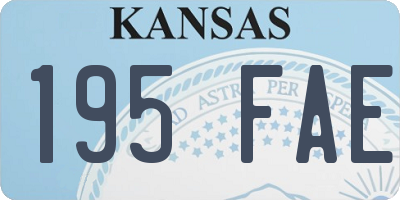 KS license plate 195FAE