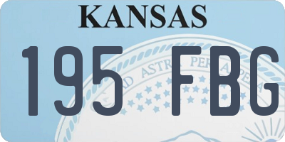 KS license plate 195FBG