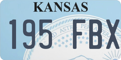 KS license plate 195FBX