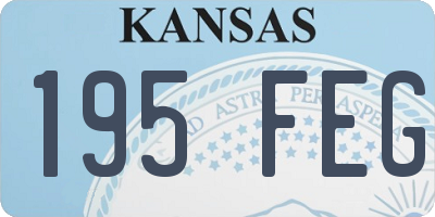 KS license plate 195FEG