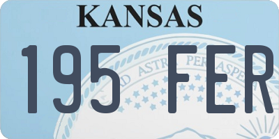 KS license plate 195FER